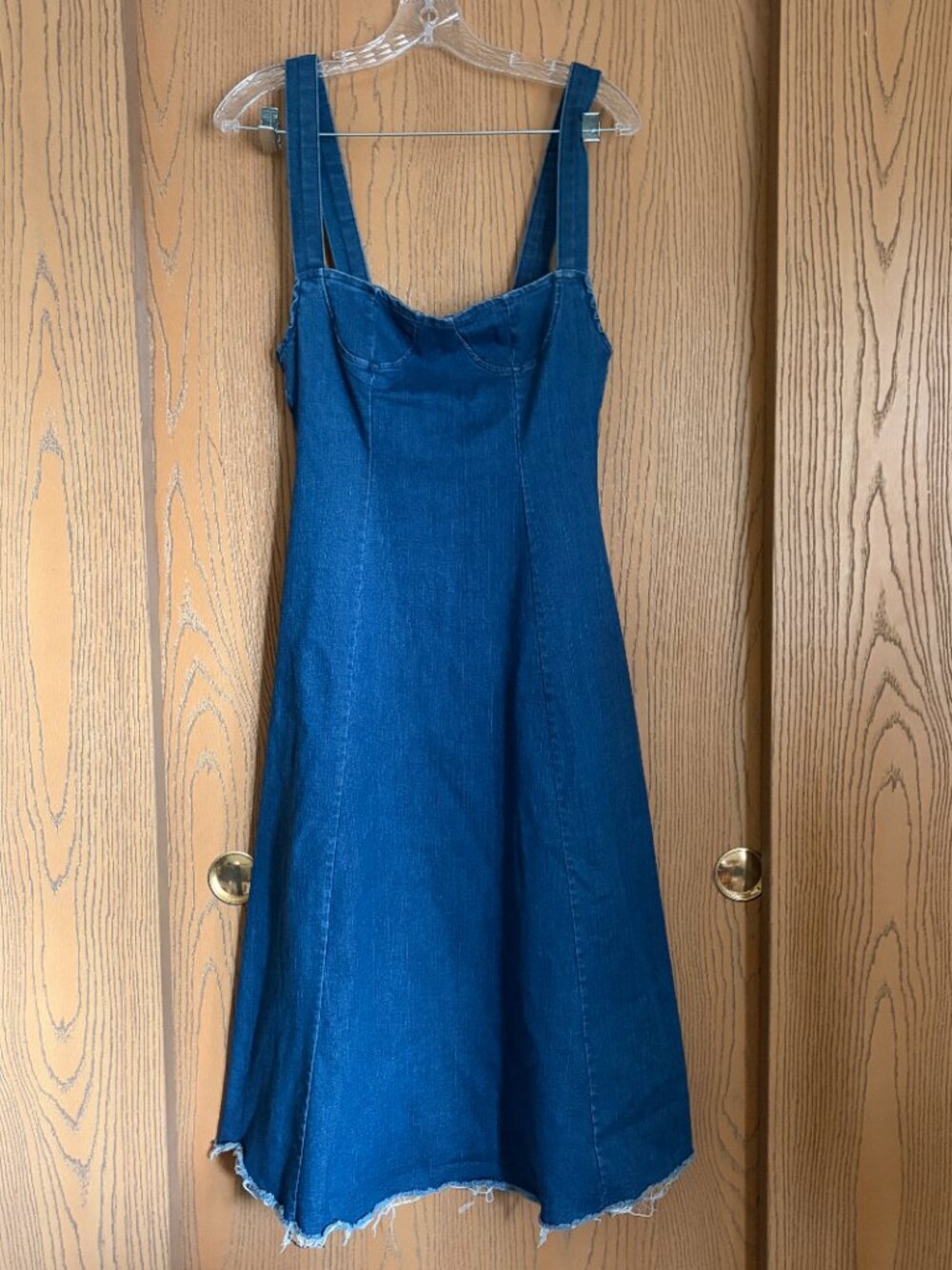 Daeback Corseted Frayed Denim Dress